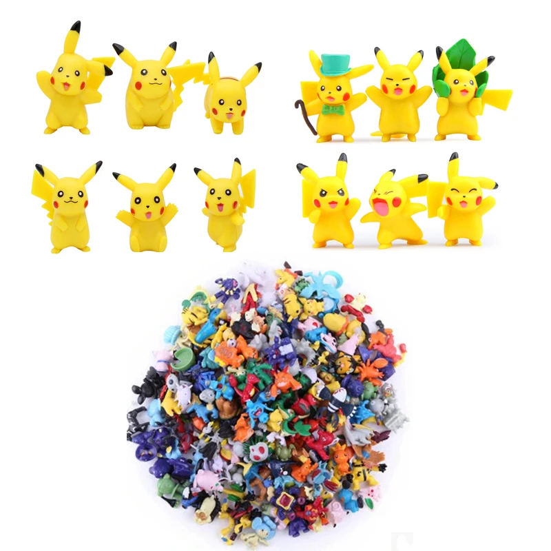 

Action Figures Anime Pikachu Toys Mixed Mini pikachu Figure Gifts Toys