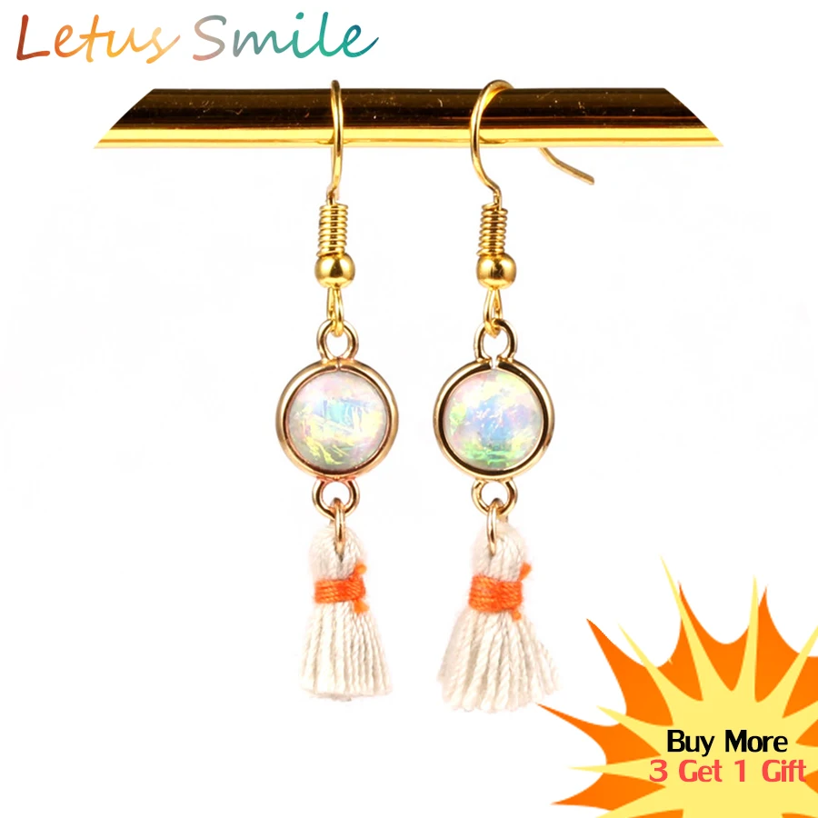 

2019 New Vintage Tassel Earings Gold color Bohemian Water Drop Earrings Women Colorful Boho Long Earring Handmade Ear Jewelry