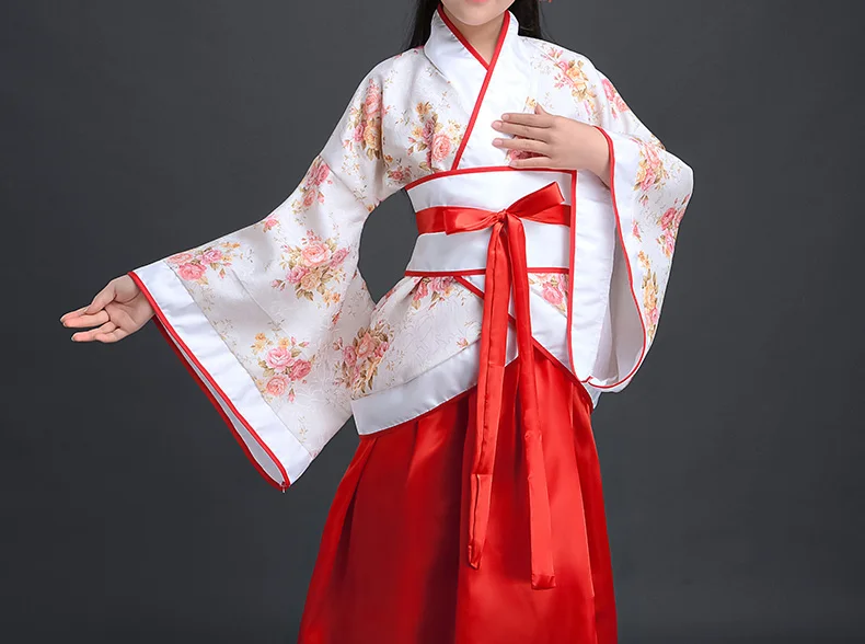 Для девочек; Новинка год Китайская традиционная этап Hafu, детская одежда для представлений, вечерние костюм в китайском стиле женские 100-180 см для танцев в стиле ретро; костюмы