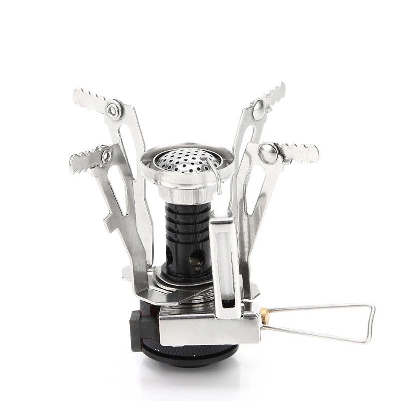 Foldable Outdoor Stove Ultra light Alloy Mini Gas Stove for Camping