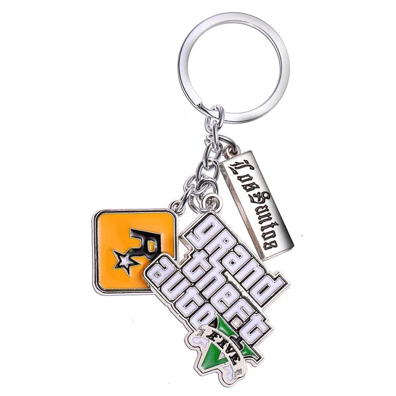OMENG Popular Game GTA 5 Game keychain Grand Theft Auto 5 Keychains For