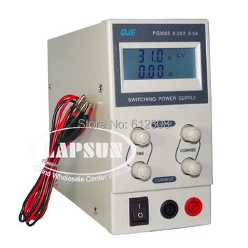 

PS3005 Digital adjustable,Portable DC Switching Power Supply, 30V, 5A, LCD display Input voltage:AC 220V Output voltage: 0~30V