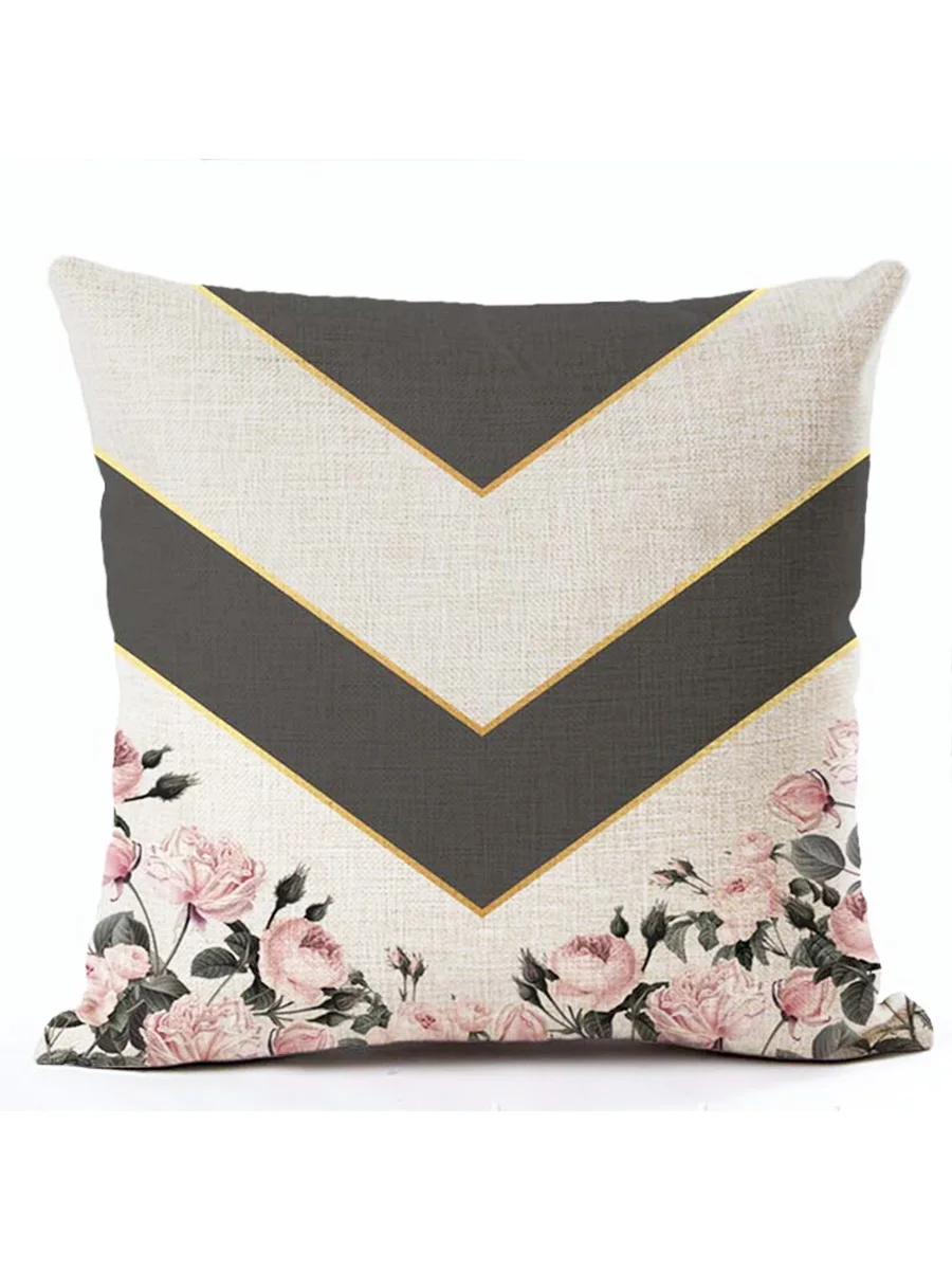 

Colorful Geometric Series Printed Sofa Cushion Cover Home Decor Houseware Throw Pillowcase Linen Square Cushion Cojine Wholesale