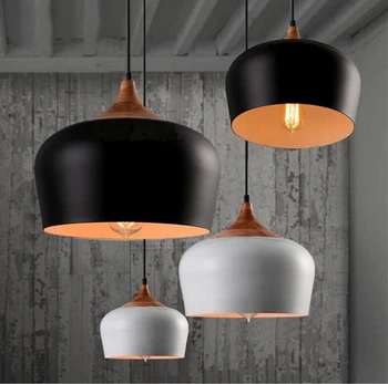 

Modern Fashion Restaurant Living Room Coffee Bar Kitchen Dinning Room Pendant Lights Haning Lamp Fixture Wood Aluminum Lighting