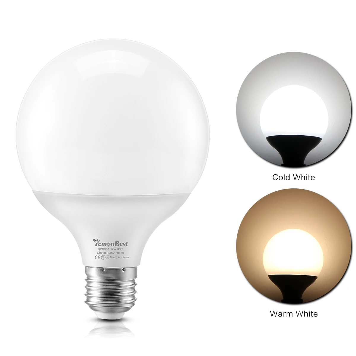 Large Discount/12W G30 E27 LED Globe Bulb Light 1000LM 3000K/SMD2835/270 Degree Beam Angle/AC