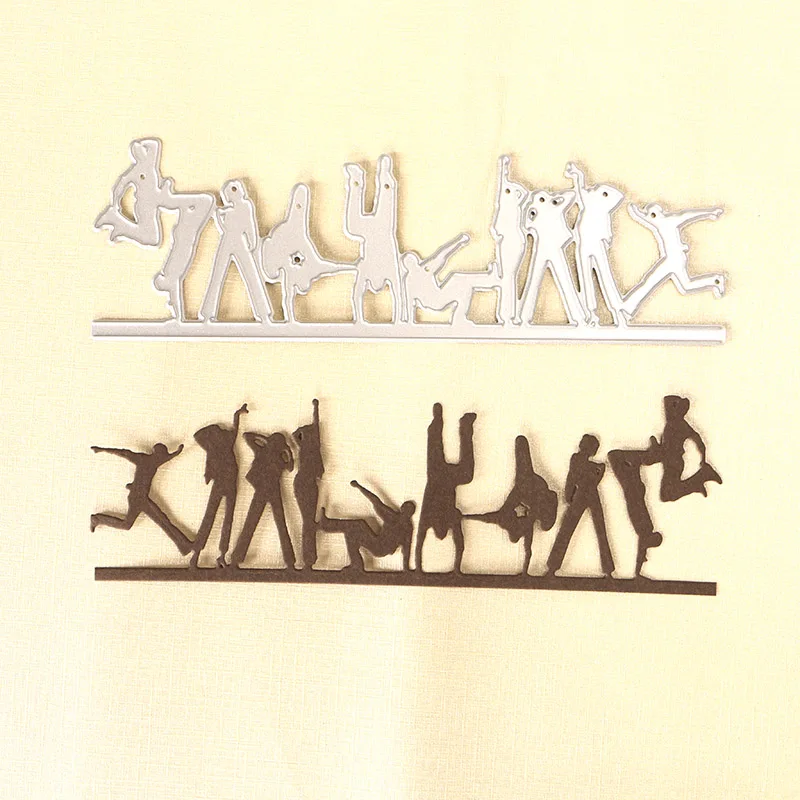 

DUOFEN METAL CUTTING DIES 130269 Younger party activities figures embossing stencil DIY Scrapbook Paper Album 2018 new