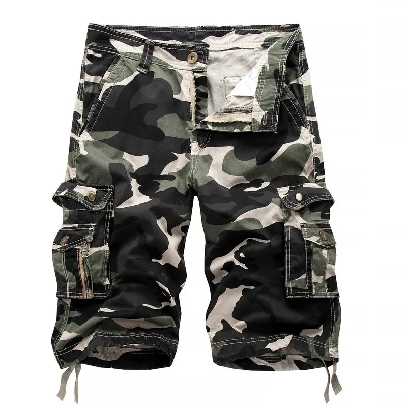 Летние военные Маскировочные шорты мужские дизайнерские повседневные мужские шорты Карго