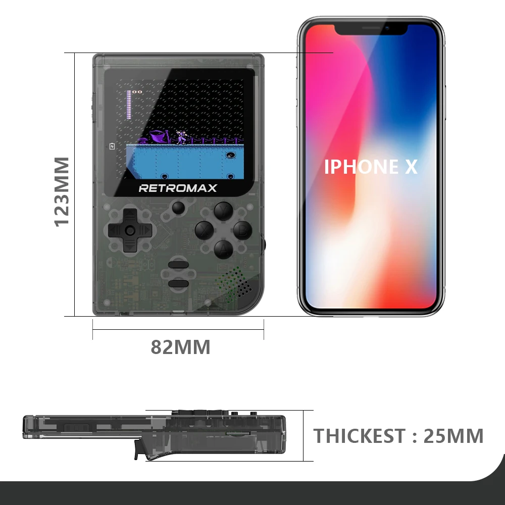 Игровая мини консоль DATA FROG Retromax 8 бит 181 дюйма|Портативные игровые консоли| |