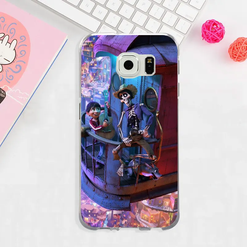 Мультфильм Коко Мигель череп Силиконовые телефонные чехлы для samsung Galaxy Note 3 4 5 8 S3 S4