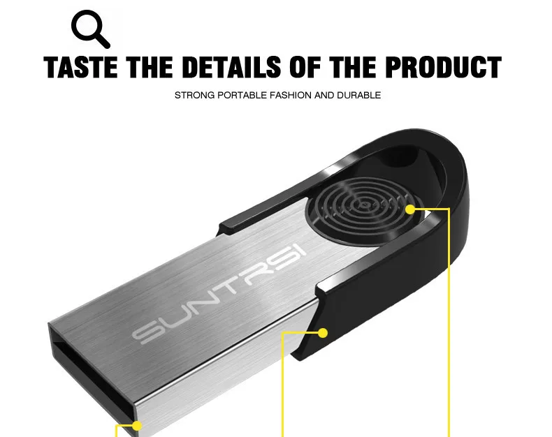 Suntrsi флеш-диск USB 2,0, 128 ГБ, реальная емкость, высокоскоростная USB флешка, 64 ГБ, 32 ГБ, USB флешка для ПК, логотип на заказ