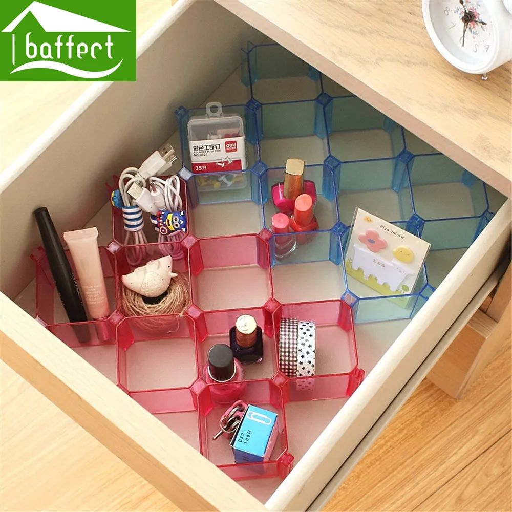6 pcs Split Drawer Storage Box Adjustable Free Combination Sorting