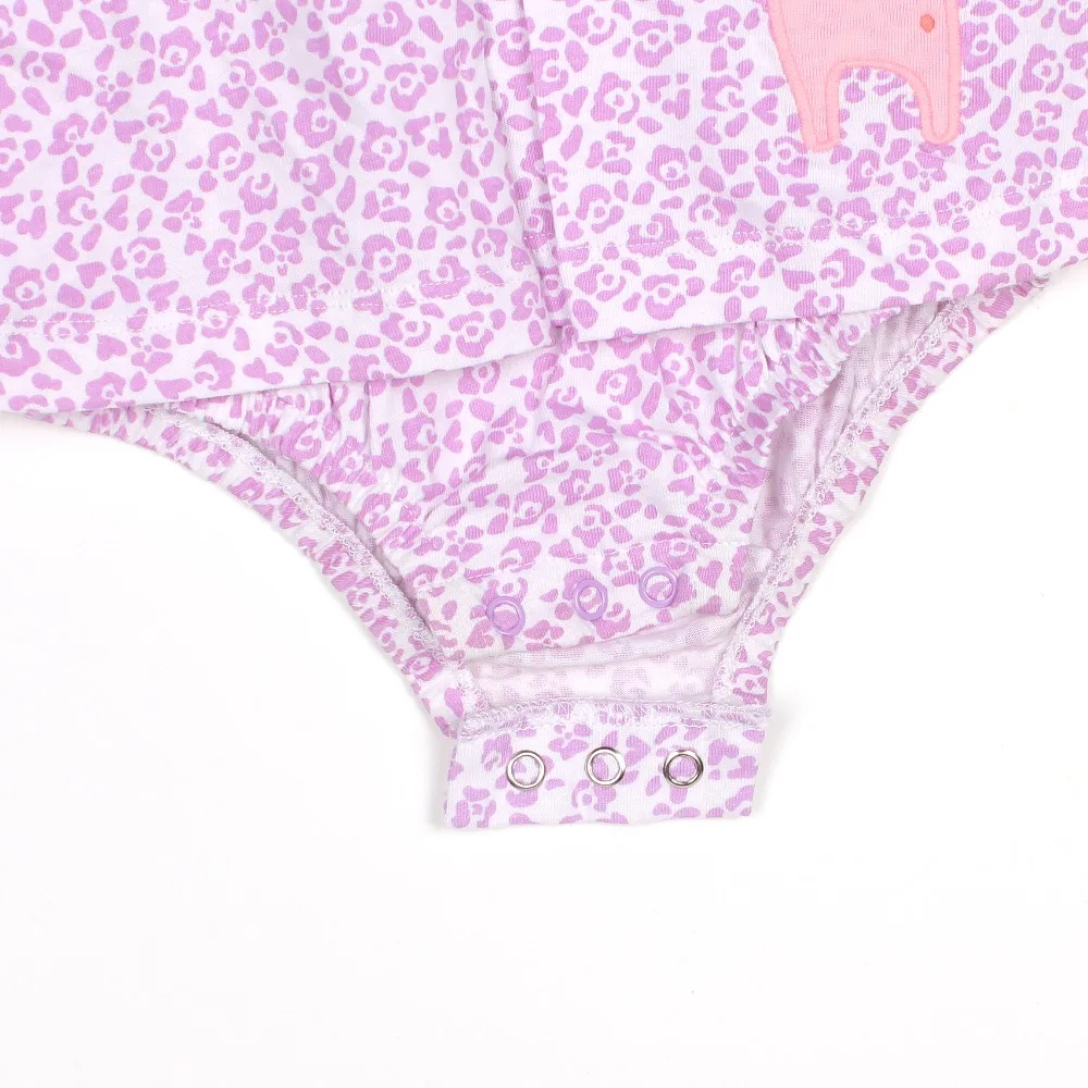 Детские боди с цветочным принтом хлопковый комбинезон для маленьких девочек