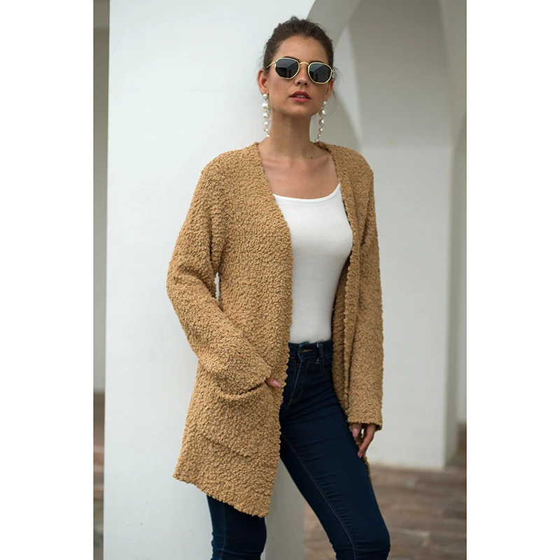 

Women Autumn Winter Long Cardigan Sweater Coat Female 2019 Fashion Long Sleeve Open Stitch Knitted Jacket Tops SJ3570V