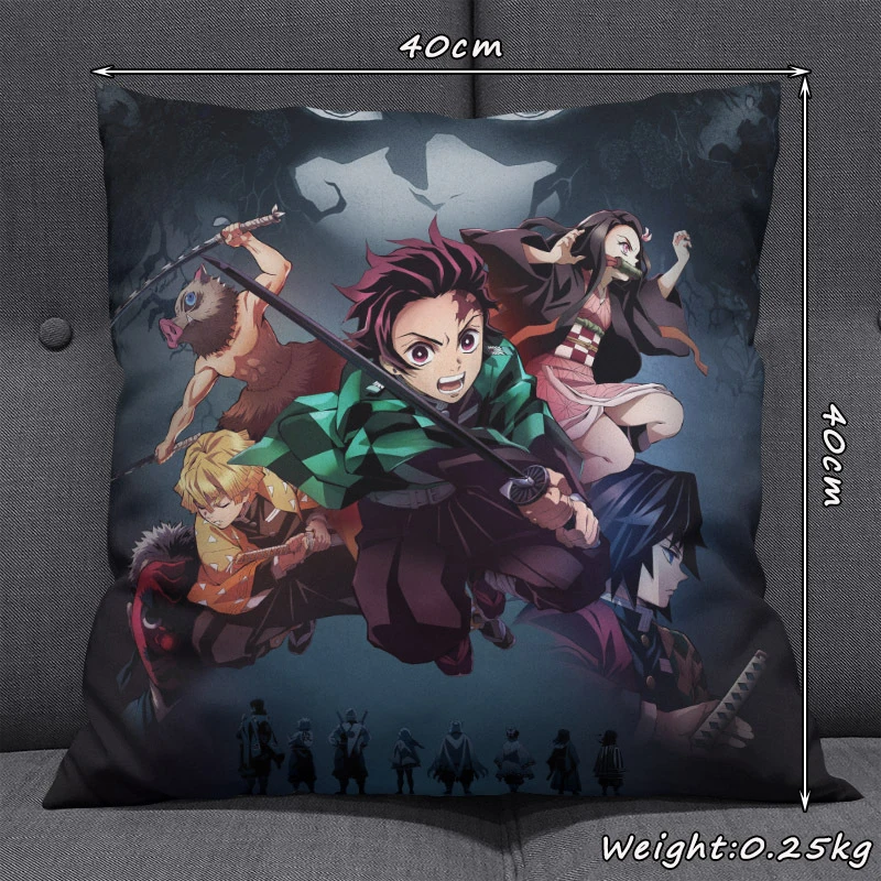 1Pcs Creative Cartoon kimetsu no yaiba Pillow Annie Stuffed Short Plush Office Travel Rest Soft Cushions Home Decor Gift