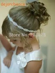 Стразы для маленьких девочек свадебные блестящие повязки на голову принцесса Дети Вечерние bling партии головные уборы аксессуары для волос