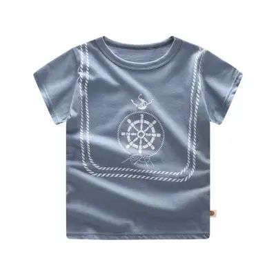 Модная летняя футболка с рисунком рыбы для маленьких мальчиков горячая Распродажа очаровательный короткий рукав для маленьких девочек - Цвет: p2