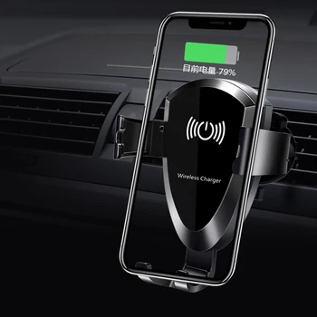 Gravity Car Phone Holder For iPhone X 8 9 8 Plus Wireless Charger For Samsung S9 S8 Note 8 9 Universal Car Air Vent Mount Holder