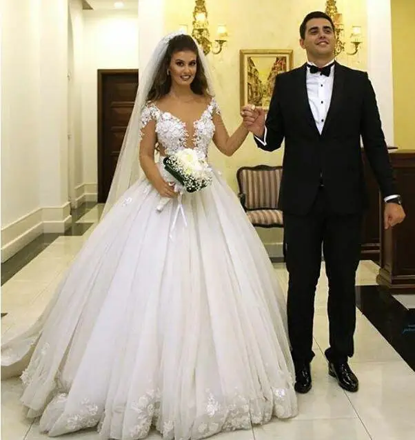 2017 oriente medio estilo princesa vestidos de novia sheer camiseta