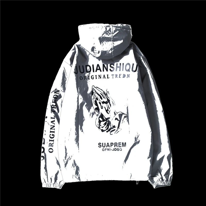 

19ss 3M Reflective Jackets Men Women Coats Windbreaker Streetwear Mens Jackets and Coats Doudoune Homme Cazadora Hombre Clothes