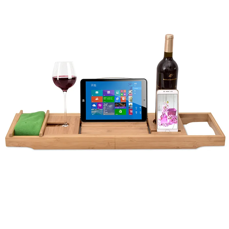 Bathtub Tray Caddy Organizer Extendable Bathroom shelf Stand Bath Tray Wineglass font b Smartphone b font