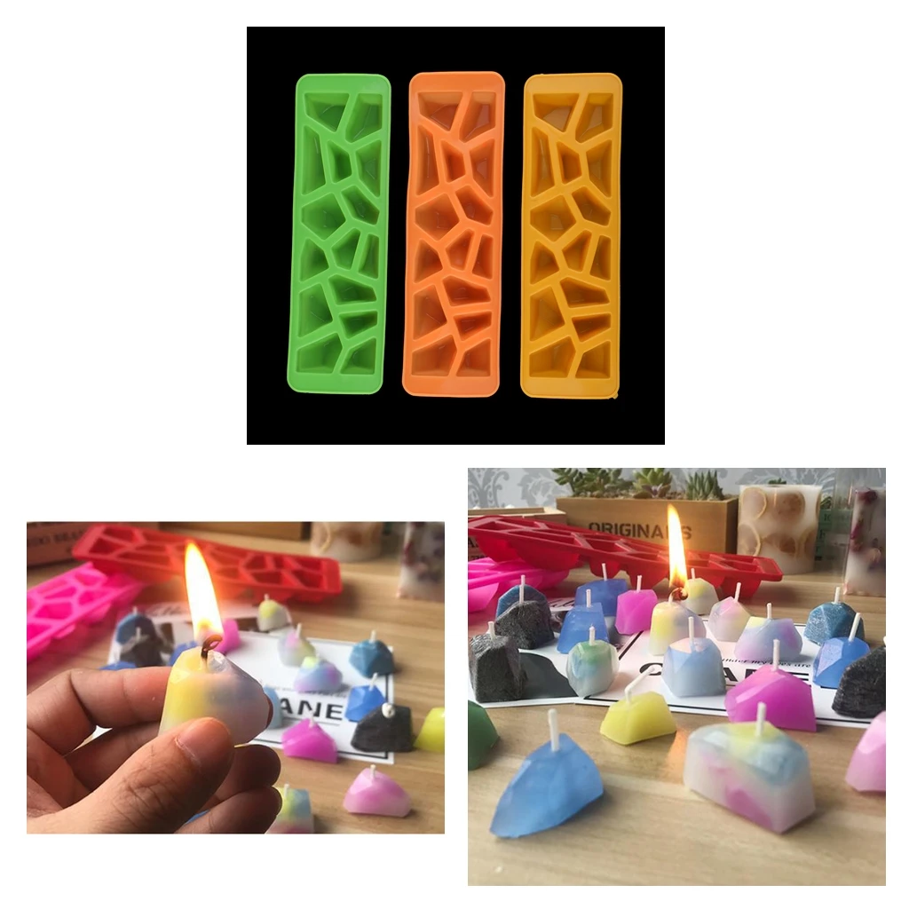 15 Cavity Gemstone Shape DIY Silicone Mold Candle Making Mold Jewelry Moulds