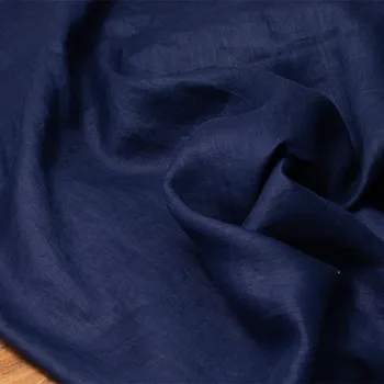 

High quality pure flax fabric Purple Blue tissu High-end gowns, dresses, trousers, shirts and jackets fabrics