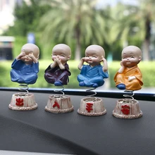 Автомобиль украшения 4 шт./компл. смолы кисточки Головы Куклы рисунок украшения Tomy монахов Будда Майтрея рисунок подарок стол Авто подвески