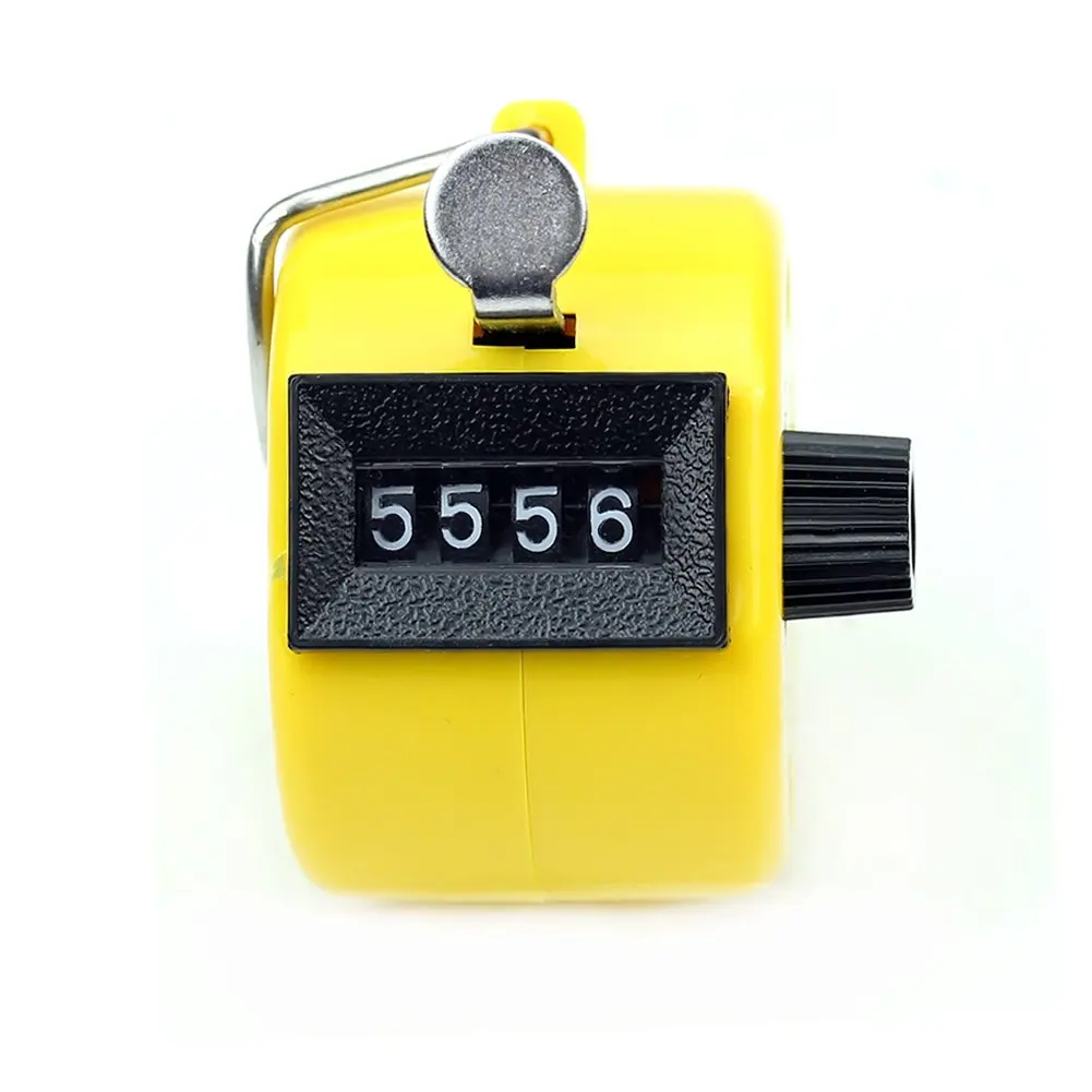 Best Selling Yellow Digital Hand Held Tally Clicker 4 Digit Number