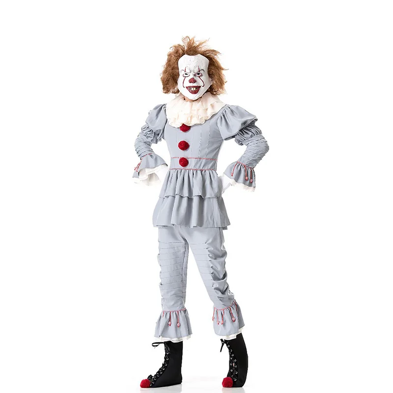 Костюм клоуна Pennywise взрослые мужские костюмы Стивена Кинга для Хэллоуина