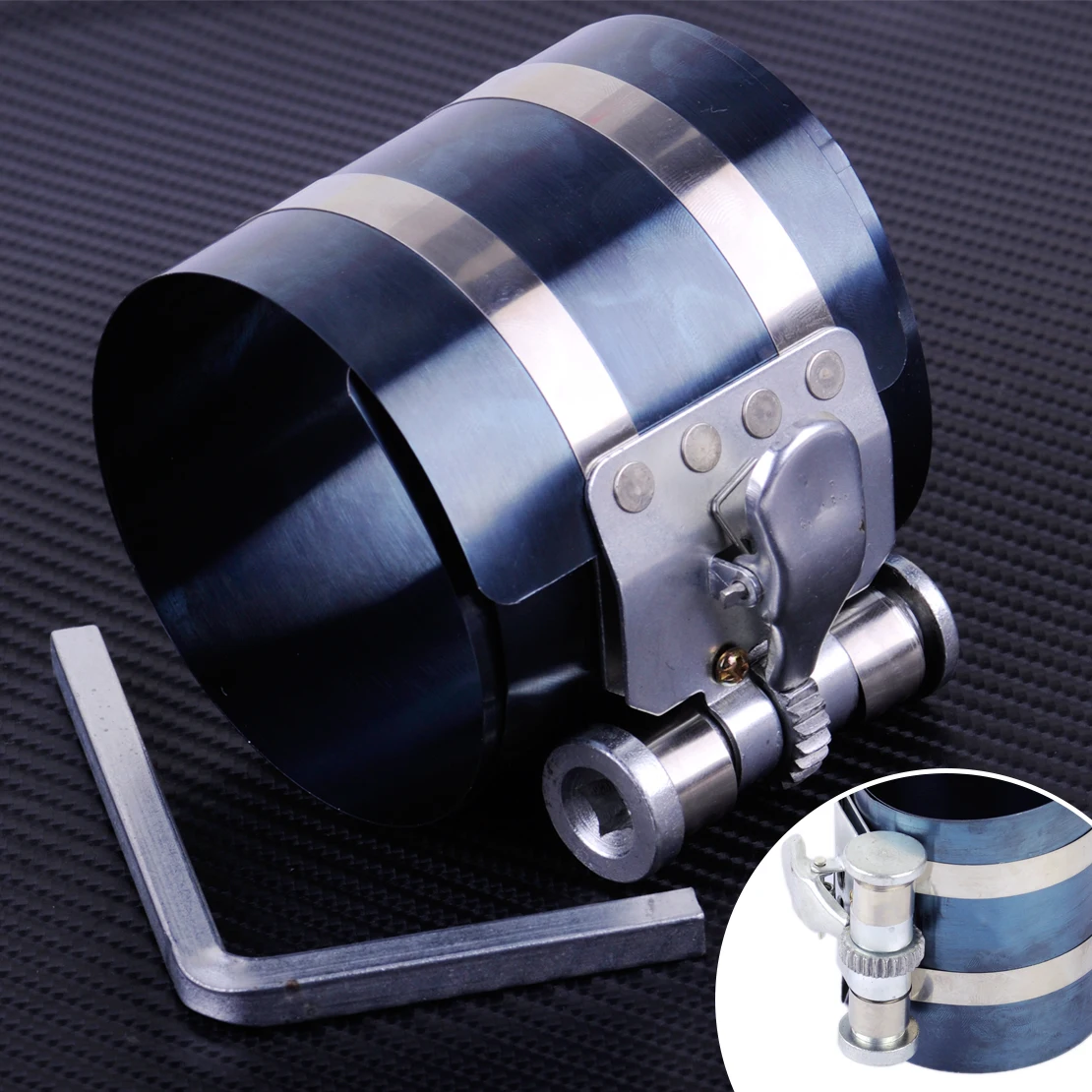 beler New 3" 53 175mm Car Engine Piston Ring Compressor Tool Installer