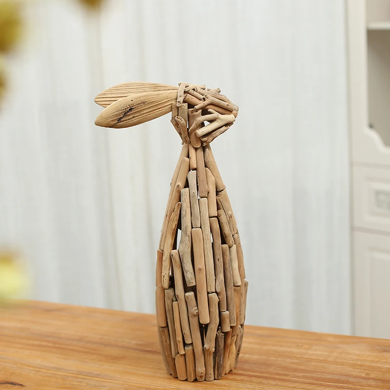 

Home Decoration Wooden Rabbit
