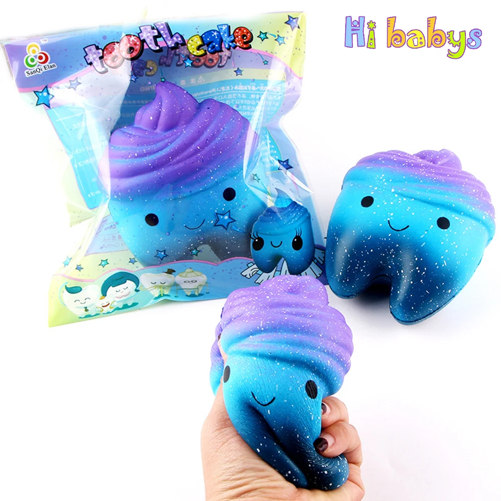 Squishy Jumbo Star Tooth Squishes Toy Smooshy Mushy Giant Squishy Imitation Slow Rising Funny Gift