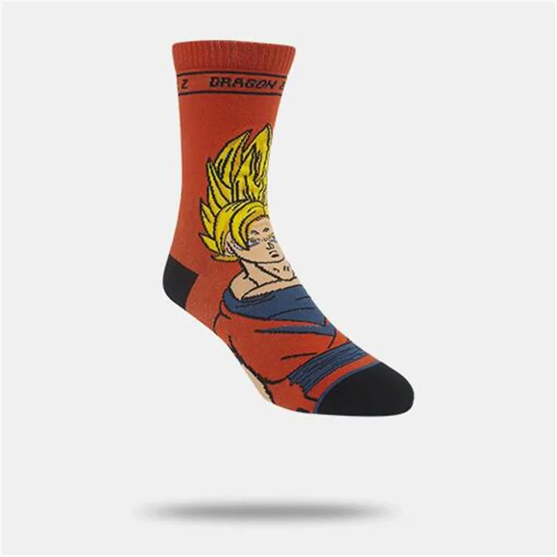 Популярные носки с героями мультфильмов, аниме, Жемчуг дракона, Супер Саян, Сунь Укун, периферийные носки для косплея, аксессуары для косплея, мужские носки средней длины