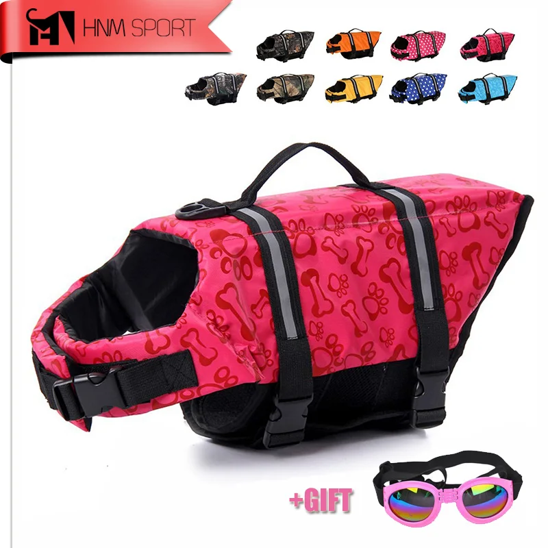

HNMSPORT Dog Life Jacket Vest Saver Safety Swimsuit Preserver with Reflective Stripes/Adjustable Belt for All Size Dogs