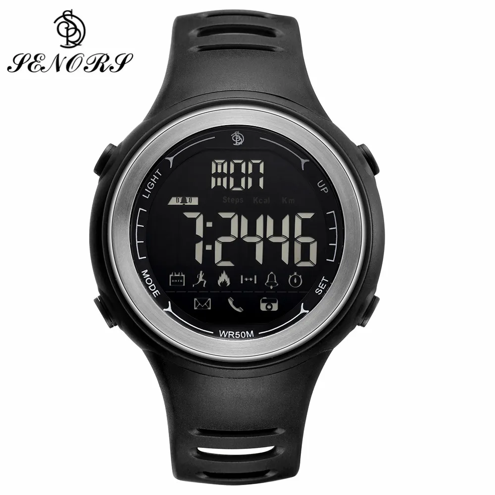 

SENORS Sport Bluetooth Smart Watches For Men IOS Android Phone Waterproof Outdoor Male Wristwatch With Alarm Digital Clock SN090