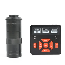21MP HD 1080P 60FPS HDMI USB HD цифровой видео промышленный микроскоп камера+ 130X c-крепление объектива+ 8G TF+ ИК-пульт дистанционного управления