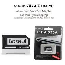 Алюминиевый адаптер Baseqi MiniDrive MicroSD для поверхностной книги lenovo Yoga Dell XPS и Asus Zenbook Flip для ноутбука 13,5 дюймов