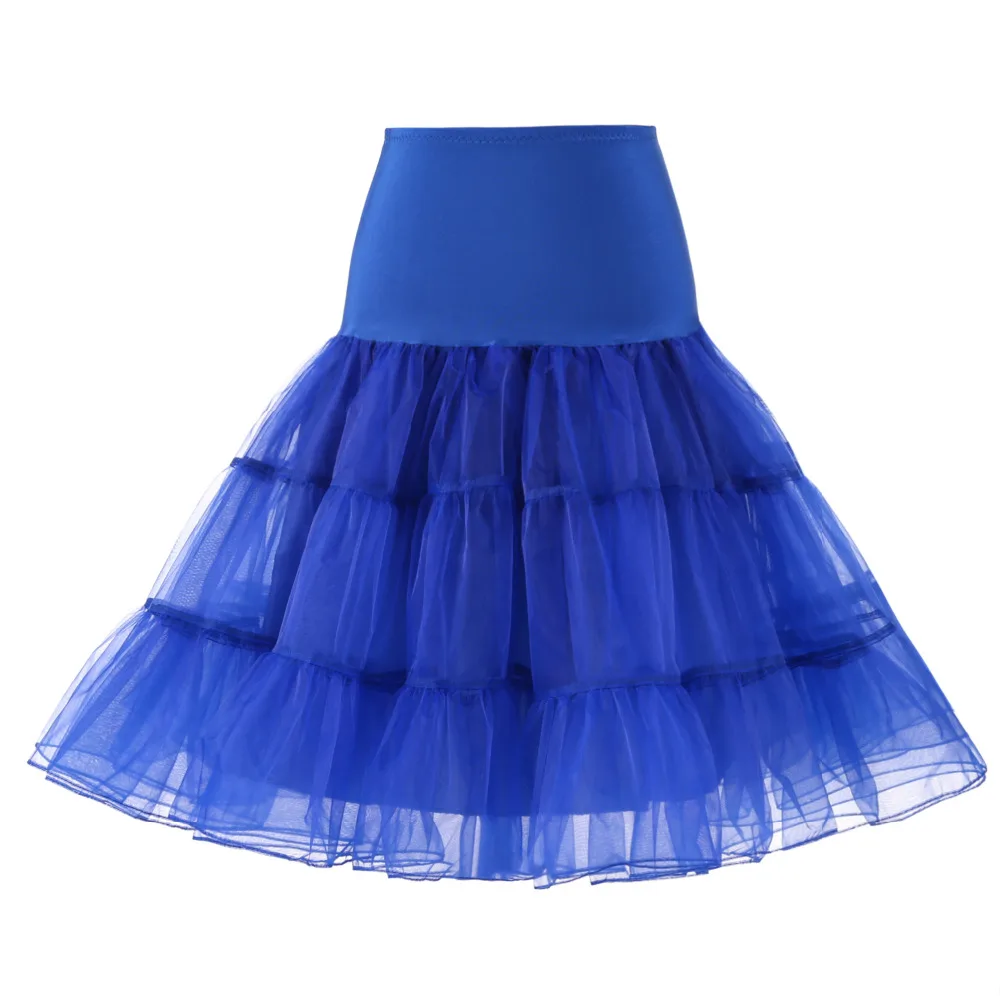 50s Swing Vintage Tutu 26" Retro Underskirt Petticoat Fancy Net 17 Colors Rockabilly long sleeve wedding dresses Dresses
