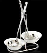 Stainless steel soup Frame Spoon rack Hotel pot shops Tableware rack Colander frame Kitchen Shovel rack catering product buffet