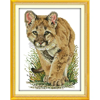 

Lion Counted Cross Stitch 11CT 14CT Cotton Cross Stitch Sets Handmade Cross Stitch Kits Embroidery Needlework animals newest
