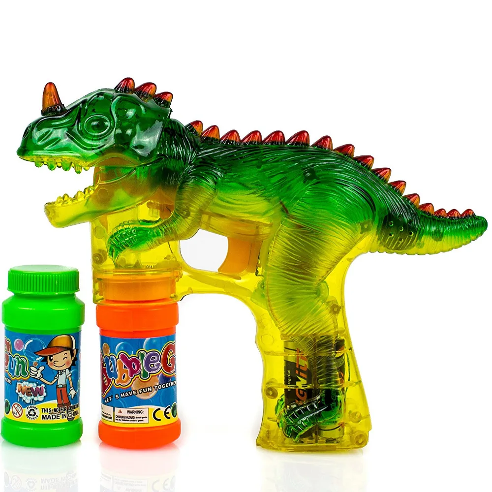 Dinosaur Bubble Shooter Gun Light Up Bubbles Blower with LED Flashing Lights and Sounds Dinosaur Toys for Kids, Boys and Girls Dinosaur Bubble Shooter Gun Light Up Bubbles Blower with LED Flashing Lights and Sounds Dinosaur Toys for Kids, Boys and Girls