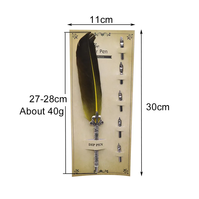 1 Набор английская каллиграфия перо Dip Ручка Канцелярский набор Подарочная коробка с 5 перьями свадебный подарок перо перьевая ручка новинка
