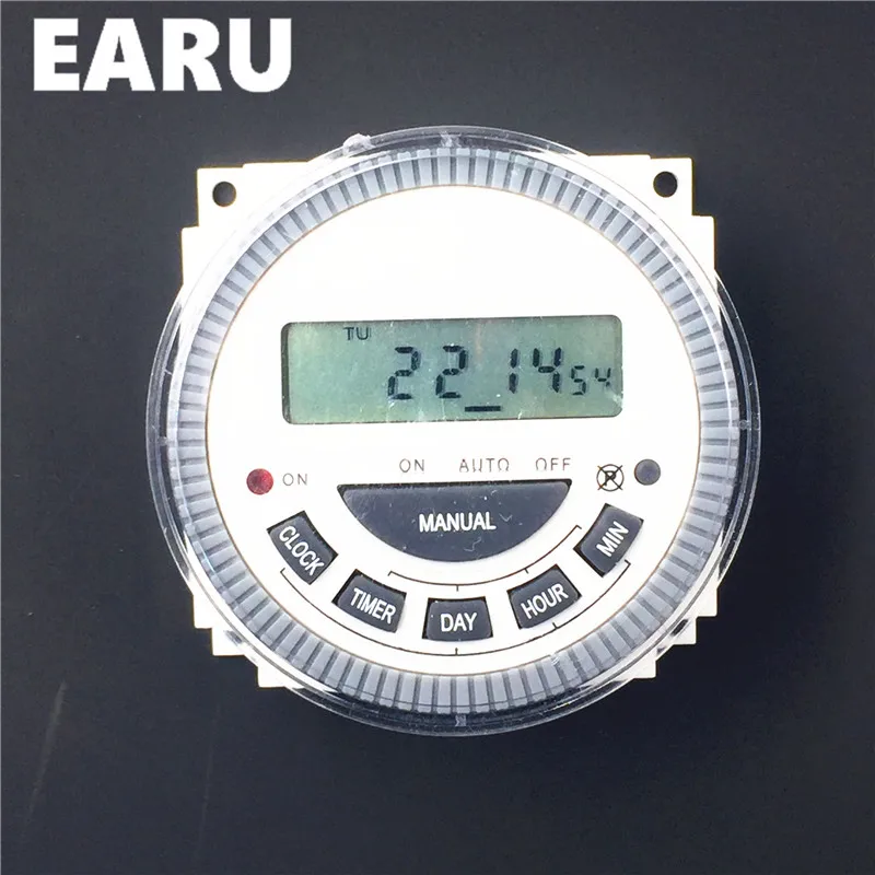 ERU TM619 AC 220V 230V 240V цифровой lcd Таймер питания программируемый реле времени с UL указанным Реле 16А, простая проводка