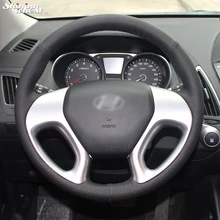 Shining wheat Hand-stitched Car Steering Wheel Cover for Hyundai ix35