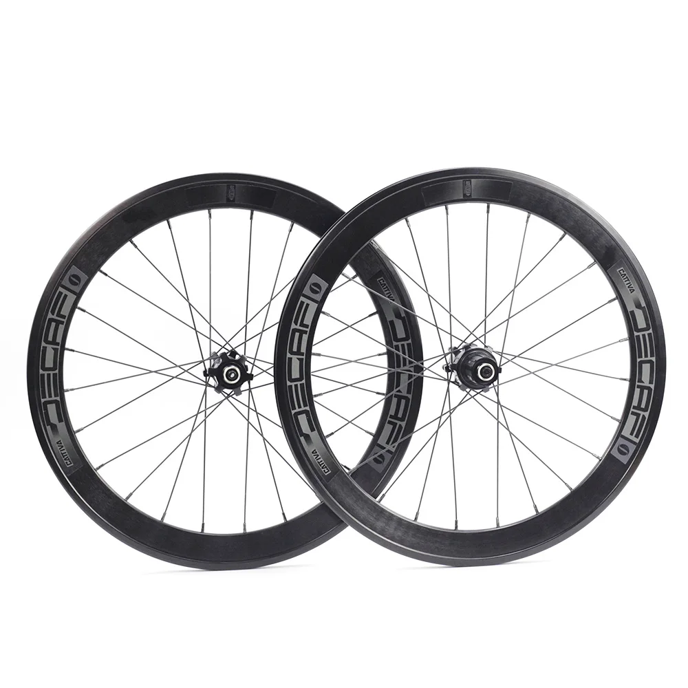 Flash Deal JAVA Decaf 20" Aluminum Mini Velo Wheelset 20in 406 Wheels Alloy Disc Brake For Folding Bike Recumbent Minivelo 8-11s 4