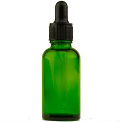 6x30 мл зеленого стекла эфирные масла бутылка с черной резьбой кепки w/прилагается с черной резиновой пипеткой и стекло капельницы трубки