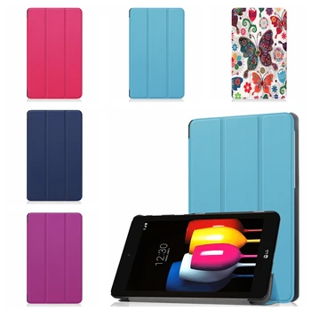 

Luxury Smart Cover Case For LG G Pad F2 8.0 LK460 Trifold Stand PU Leather for LG G Pad F 2 8.0" LK460 Magnet Tablet Back Capa