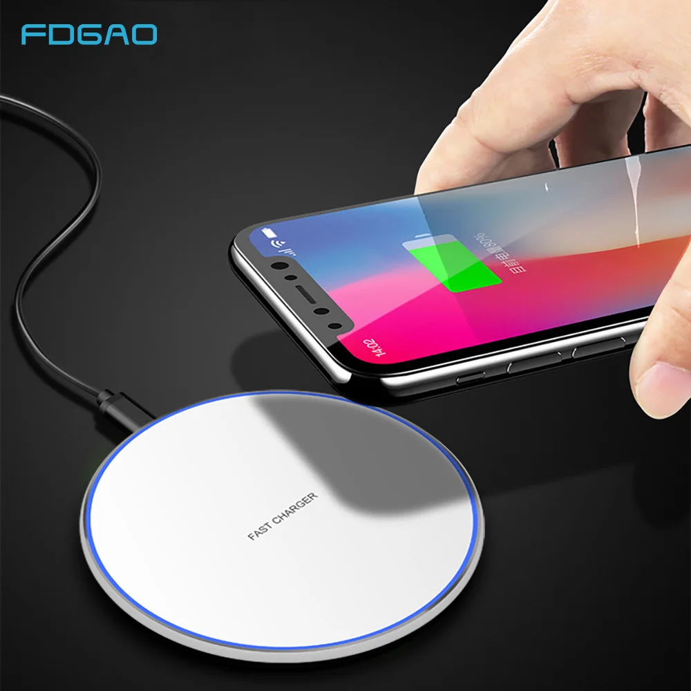 

QI 15W Fast Wireless Charger For Samsung S10 S9 S10 Smart phone Charging Pad for Huawei P30 Mate 20 pro iPhone 11 Pro X XS MAX