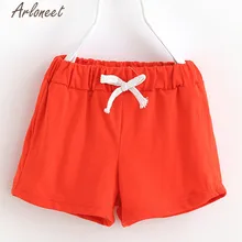 Одежда arloneet/летние штаны Летние штаны для маленьких мальчиков и девочек Детские однотонные Хлопковые Штаны пляжные короткие штаны для детей от 2 до 6 лет