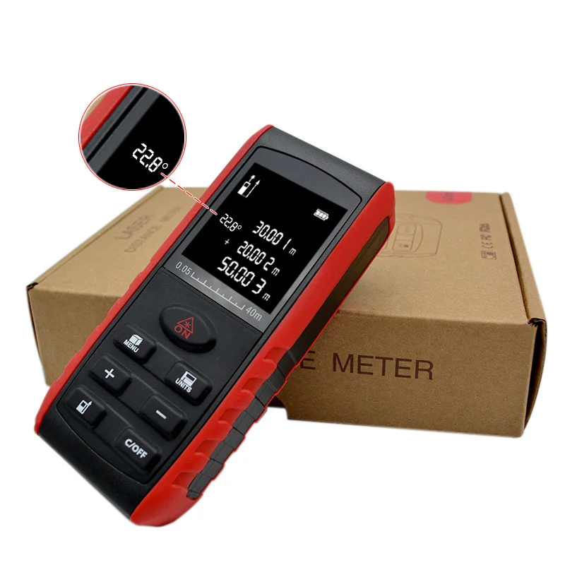 

Shockproof multi-functional Area, Volume, Pythagorean proposition laser distance meter laser rangefinder Angle display available